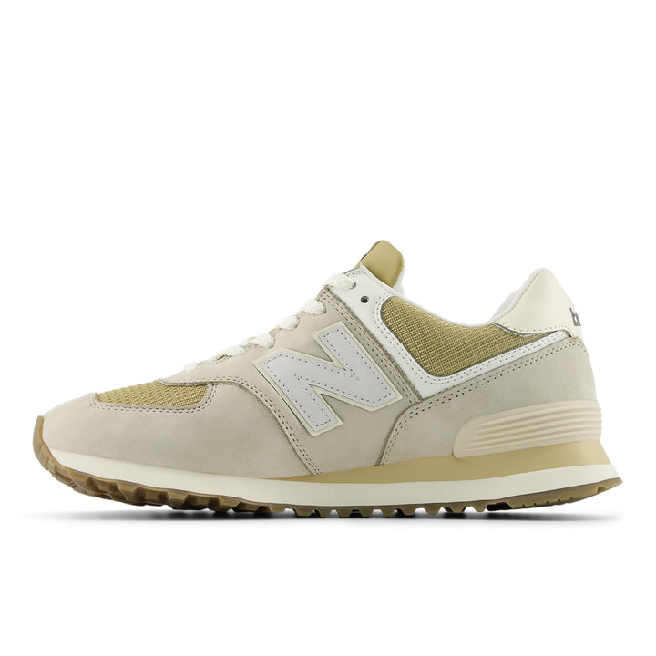 New Balance 574 Lifestyle Shoe in Shipyard/Dark Silver Metallic, inside view