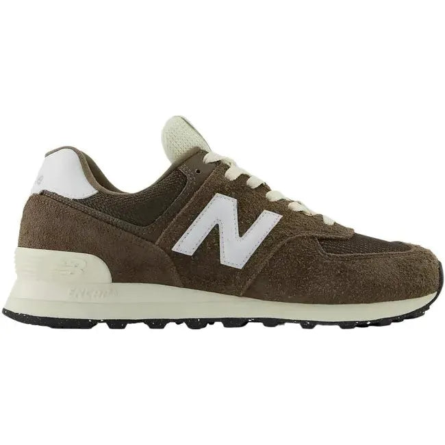 New Balance Unisex 574 Lifestyle Shoe Dark Mushroom/Angora/Black U574RBI