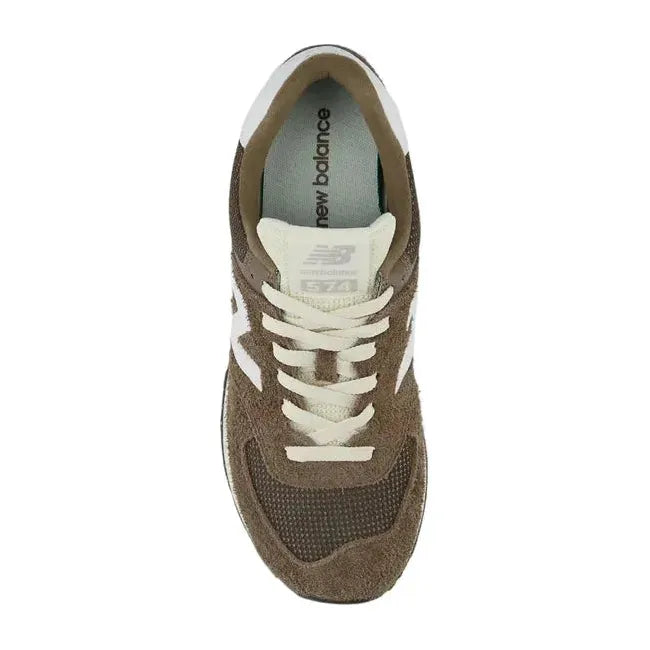 New Balance Unisex 574 Lifestyle Shoe Dark Mushroom/Angora/Black U574RBI