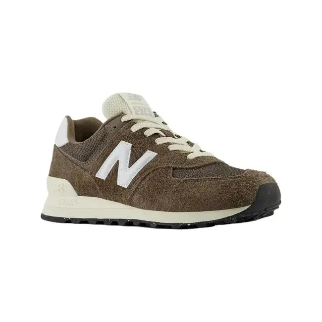 New Balance Unisex 574 Lifestyle Shoe Dark Mushroom/Angora/Black U574RBI