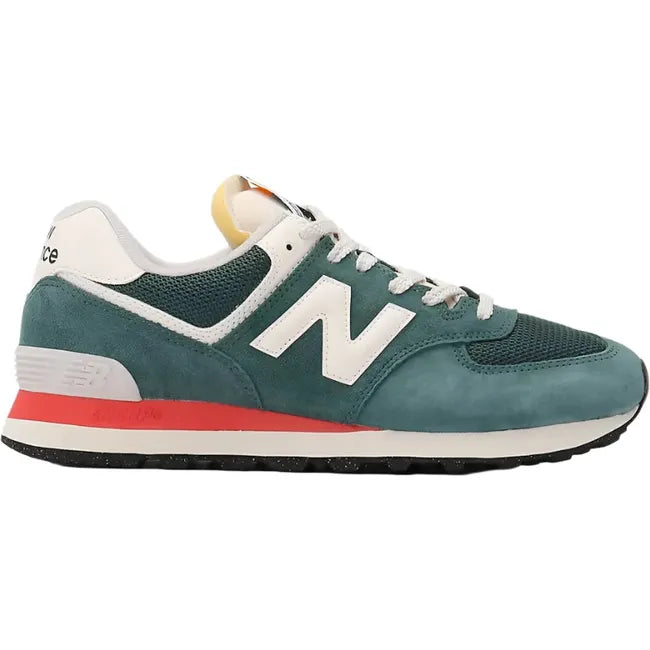 Lateral side of New Balance Unisex 574 Lifestyle Shoe in new spruce green