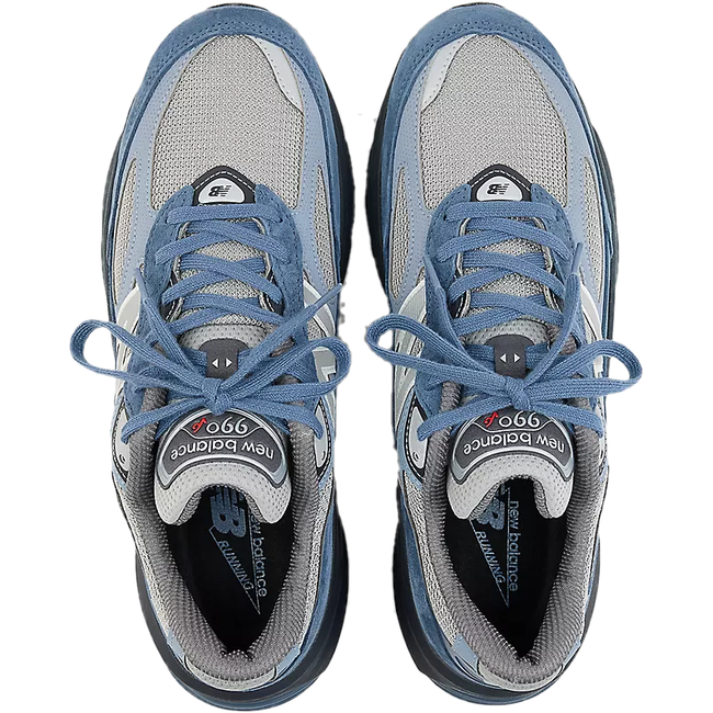 Top of New Balance Unisex 990 V6 Running Shoes in Vintage Indigo