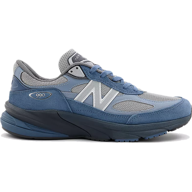 Side of New Balance Unisex 990 V6 Running Shoe in Vintage Indigo