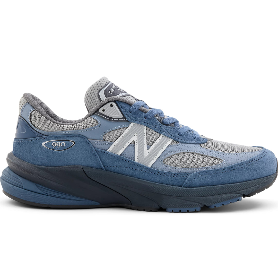Pair of New Balance Unisex 990v6 sneakers in Vintage Indigo/Eclipse/Slate Grey