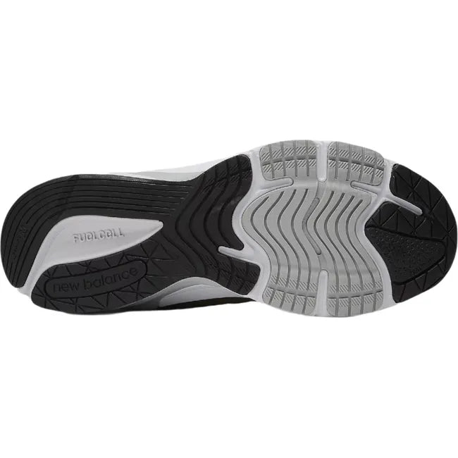White Sole of New Balance 990v6 sneakers with black and grey tread.