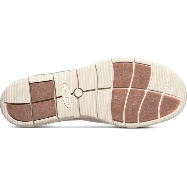 Sole of Women's Cobb Hill Lenoir Slip On Shoe in white and Light Brown