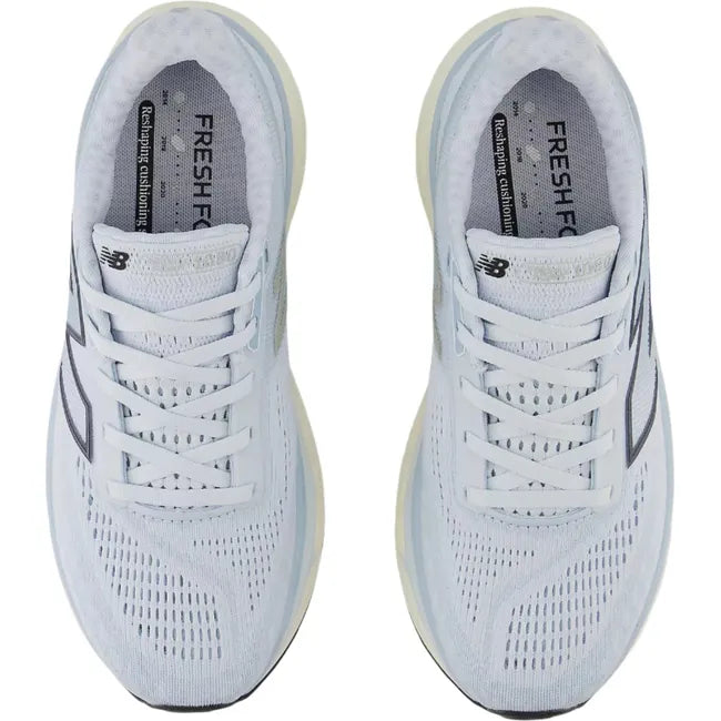 Top down view of New Balance Women&#39;s Fresh Foam X 1080 V14 Running Shoes in ice blue