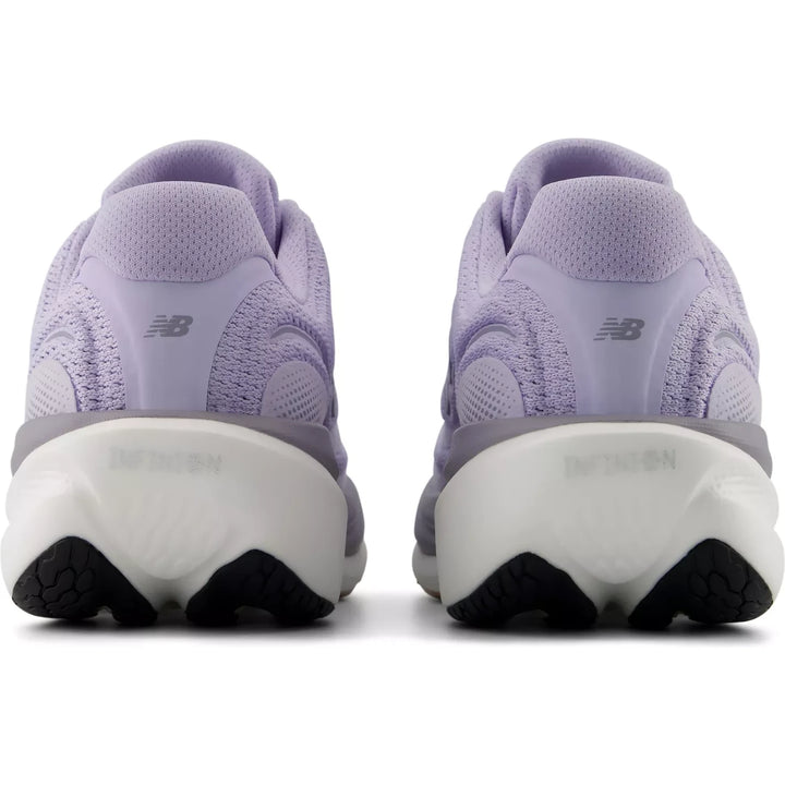 Rear heel view of the New Balance 1080v15 pair in soft lilac