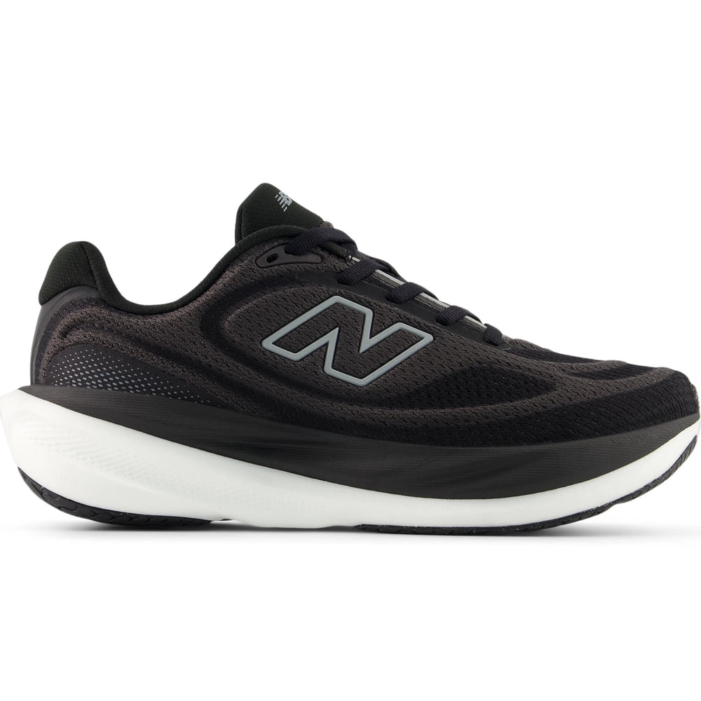 Side of New Balance Women's 1080 v15 Running Shoe in Black/Slate Grey