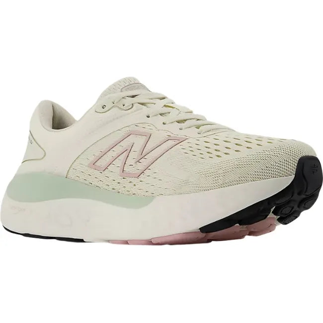 Front angled view of New Balance Women's 1540 V4 Running Shoe in turtledove beige