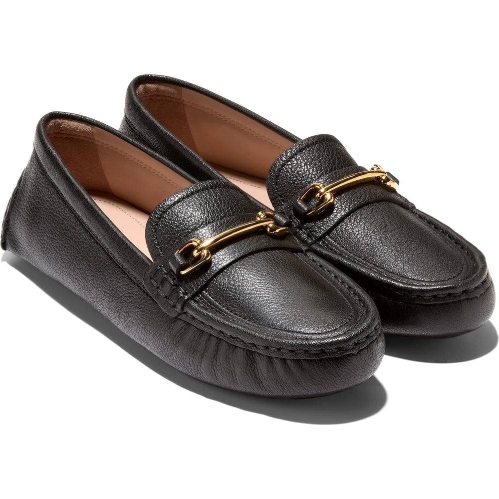 Pair of Cole Haan Women's Emeryn Horsebit Driving Shoes in Black
