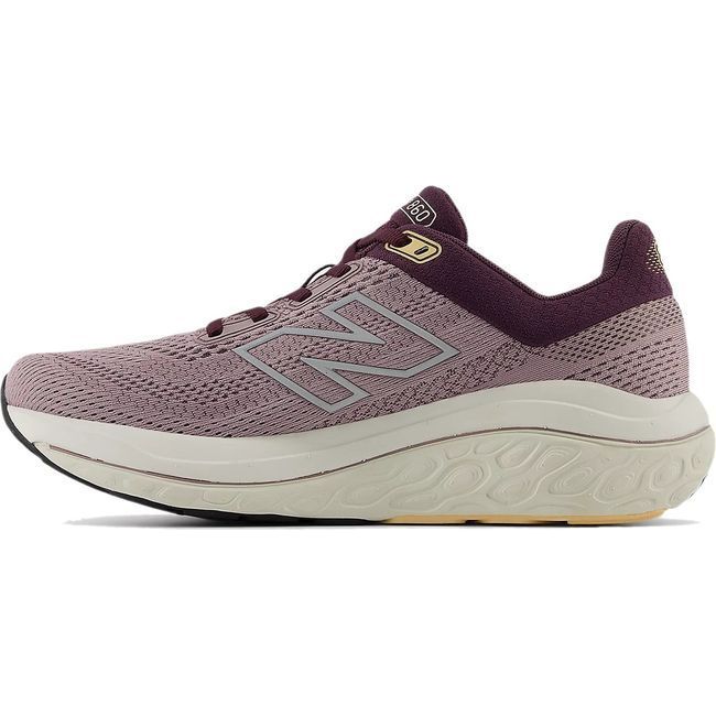 New Balance Women's Fresh Foam X 860 V14 Running Shoe ICE WINE/PLUM BROWN/SILVER METALLIC W860J14
