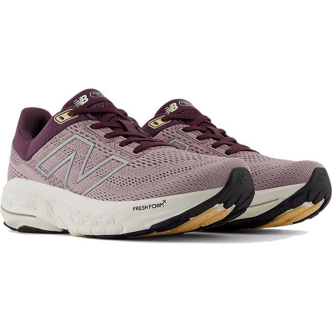 New Balance Women's Fresh Foam X 860 V14 Running Shoe ICE WINE/PLUM BROWN/SILVER METALLIC W860J14