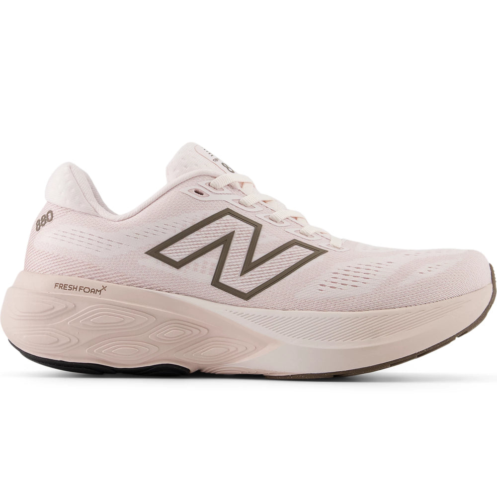 Side of New Balance Women's Fresh Foam X 880 v15 Running Shoe in Pink Salt/Cortado