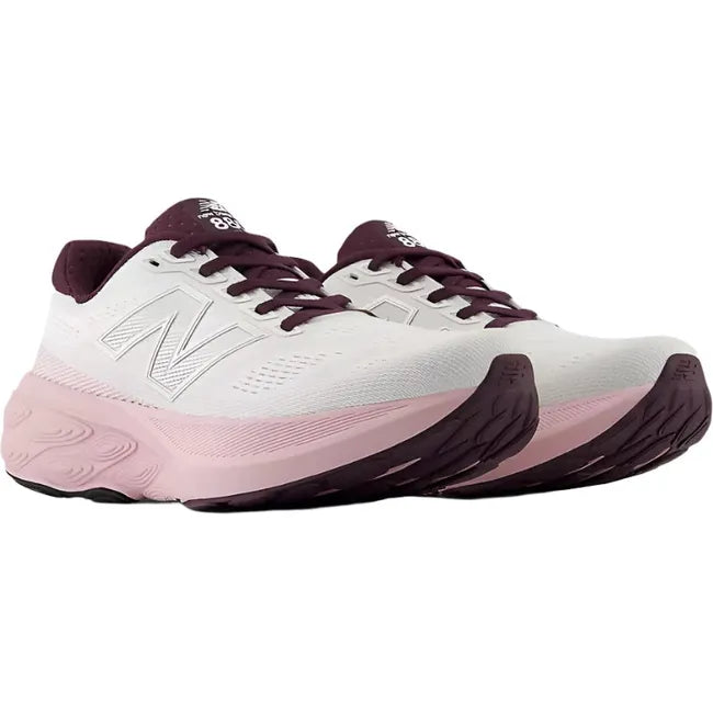 Pair of New Balance Women's Fresh Foam X 880 V15 Running Shoes in grey and rose sugar pink