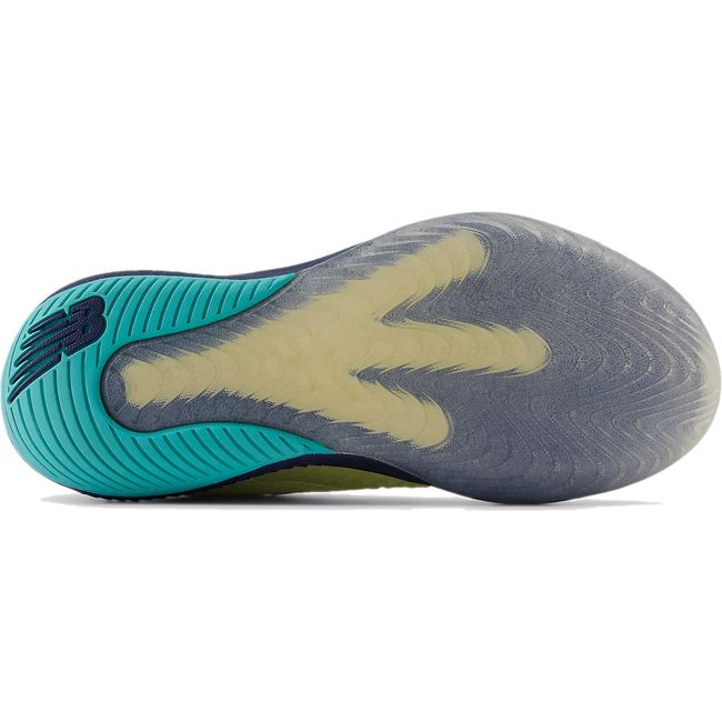 Sole of Women's New Balance FuelCell 996 V6 Tennis Shoe in Parchment yellow and NB Navy