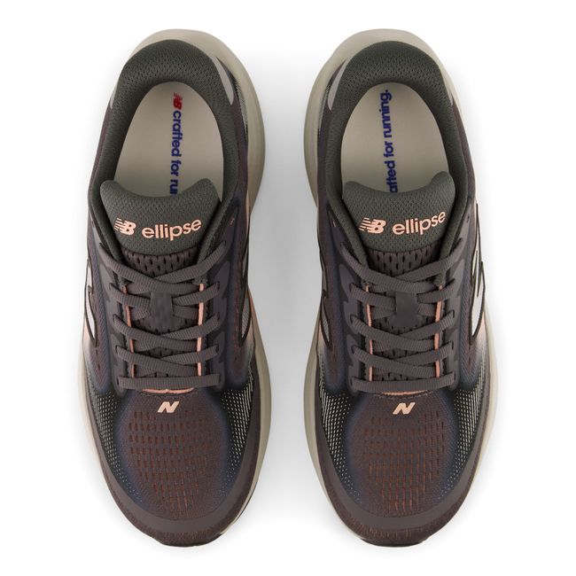 Top down view of the New Balance Ellipse pair in dark magnet grey mesh