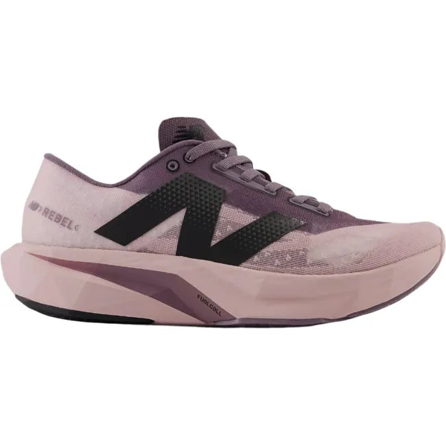 Lateral side of New Balance Women's FuelCell Rebel V4 Running Shoe in twilight haze purple