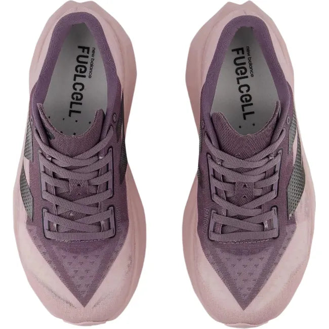 Top down view of New Balance Women's FuelCell Rebel V4 Running Shoe in twilight haze purple