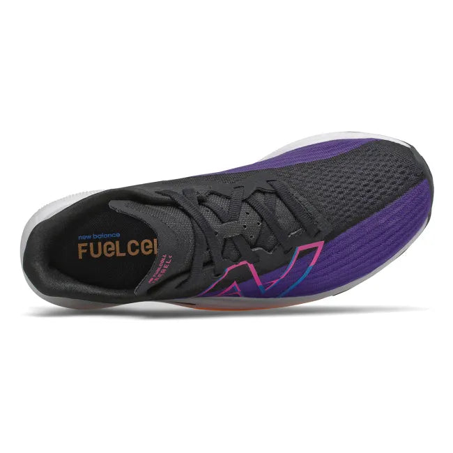 Upper of New Balance Women's FuelCell Rebel V2 Running Shoe in deep violet
