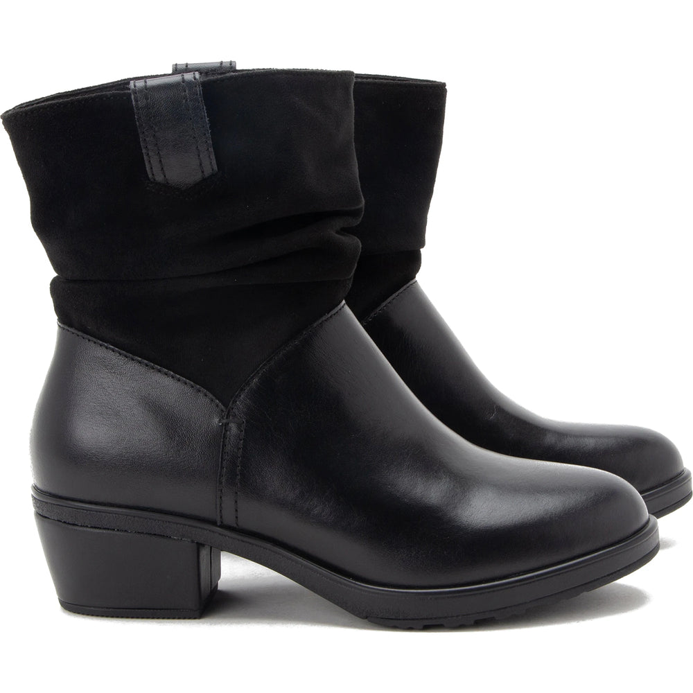 Alegria Women's Whitley Short Boot in Black, lateral view