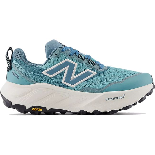 Lateral side of New Balance Women's Fresh Foam X Hierro V9 Trail Running Shoe in Faded Teal Linen