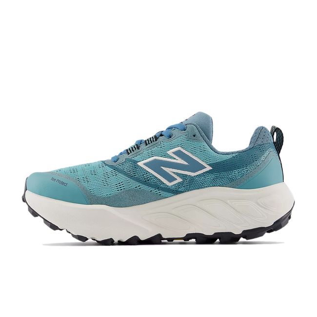 Medial side of New Balance Women's Fresh Foam X Hierro V9 Trail Running Shoe in Faded Teal Linen