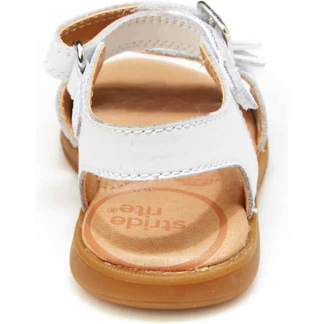 Heel of Little Kids Whitney Stride Rite Sandal in white leather