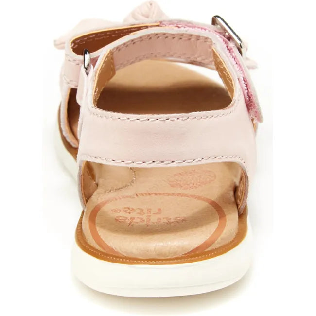Heel of Infant Stride Rite Whitney Sandal in Light Pink with velcro and backstrap