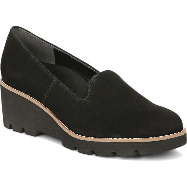 Vionic Women's Willa Wedge Heel Black Suede I7294L1001