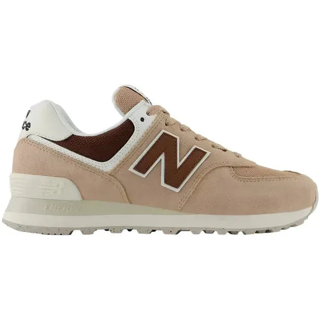 New Balance Women's 574 Lifestyle Shoe Flat Taupe/Rich Oak/Turtledove WL574DO2