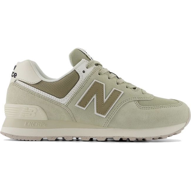 New Balance Women's 574 Lifestyle Shoe OLIVINE/DARK STONEWARE/TURTLEDOVE WL574DP2