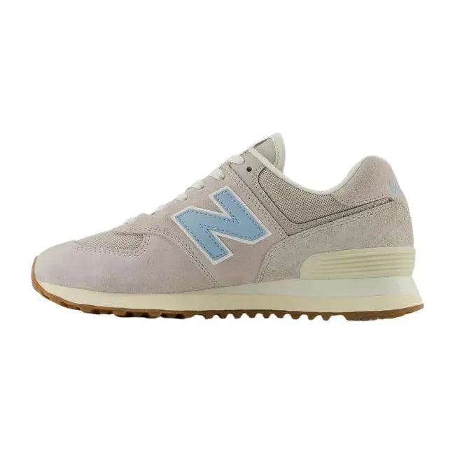 New Balance Women's 574 Lifestyle Shoe Moonrock/Chrome Blue/Sea Salt WL574GQ2