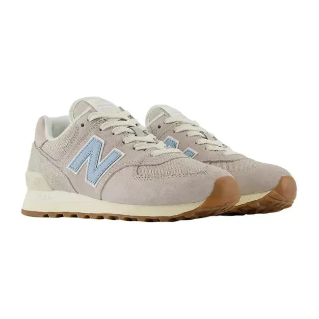 New Balance Women's 574 Lifestyle Shoe Moonrock/Chrome Blue/Sea Salt WL574GQ2