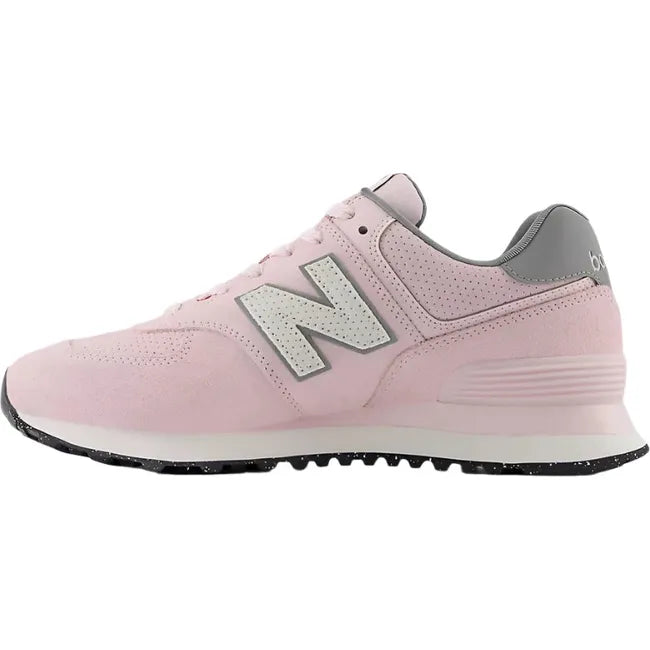 Medial of New Balance Women's 574 Lifestyle Shoe in rose sugar pink