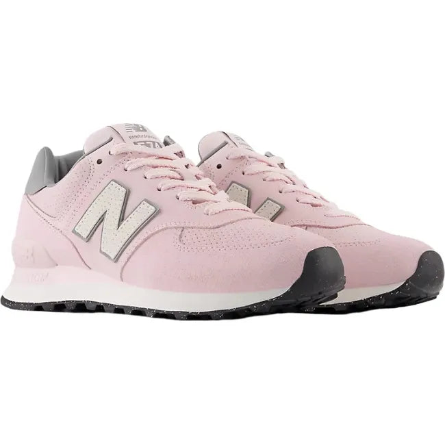 Pair of New Balance Women's 574 Lifestyle Shoes in rose sugar pink