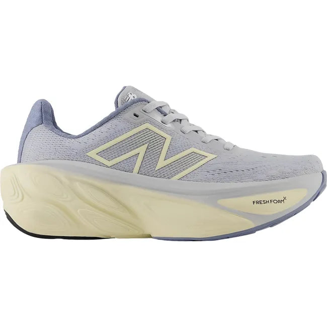 Lateral side of New Balance Women's Fresh Foam X More V5 Running Shoe in pearl grey