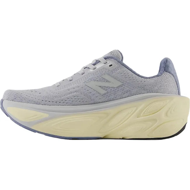 Medial side of New Balance Women's Fresh Foam X More V5 Running Shoe in pearl grey