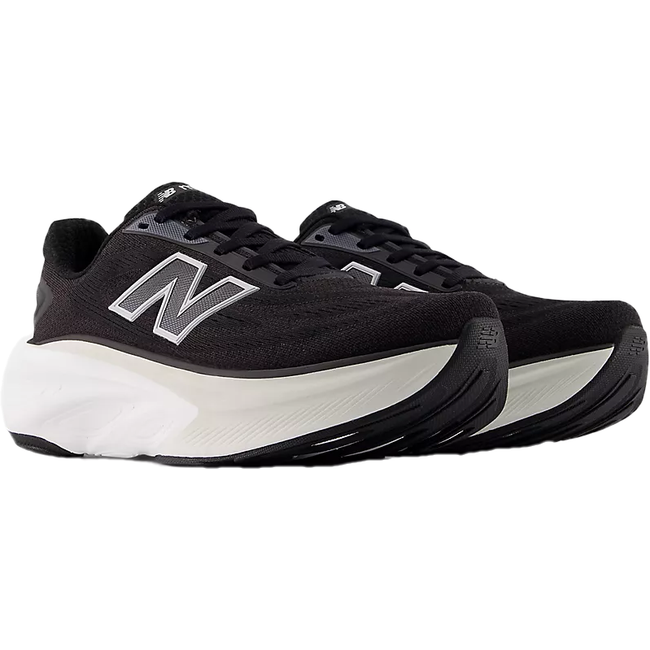 Angled Pair of New Balance Women's Fresh Foam X More V6 Running Shoe in Black