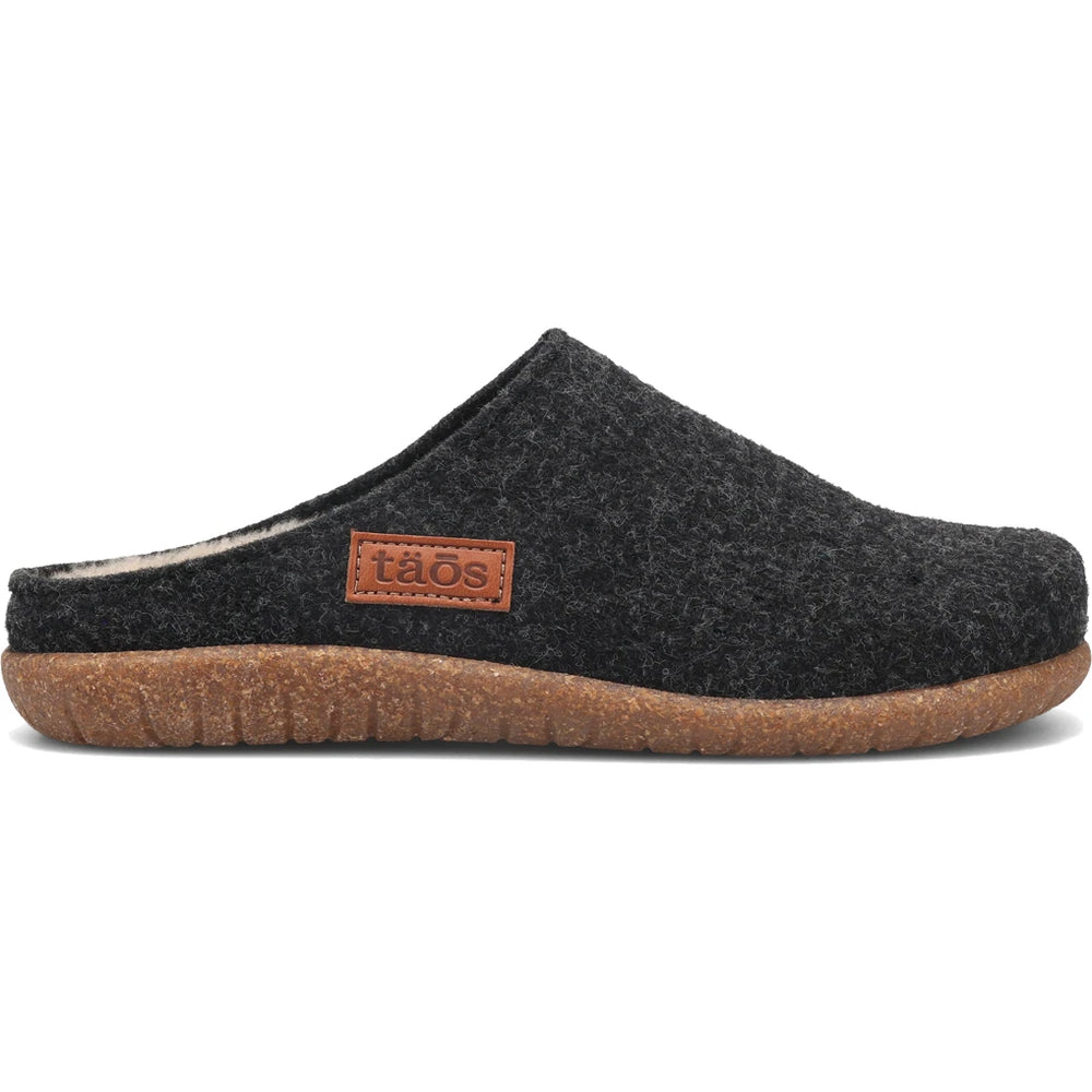 Taos Women's Woolness Slipper in Black, outside view