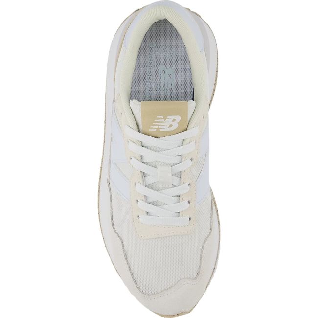 Lace up upper of Women's New Balance 237 Lifestyle Shoe in Reflection Beige
