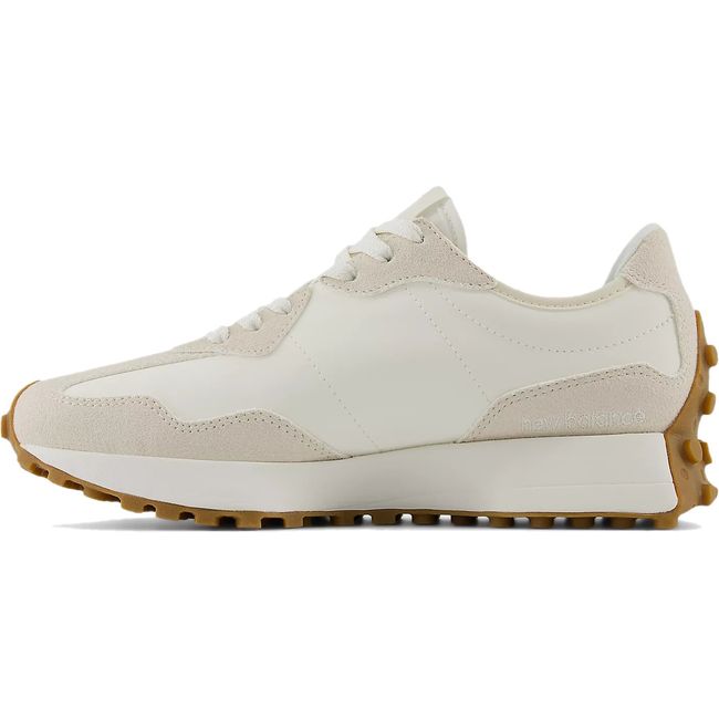 Medial side of Women's New Balance 327 Lifestyle Shoe in Linen Sea Salt