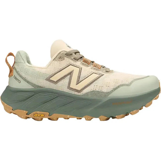 Lateral of New Balance Women's Fresh Foam X Hierro V9 Trail Running Shoe in juniper green