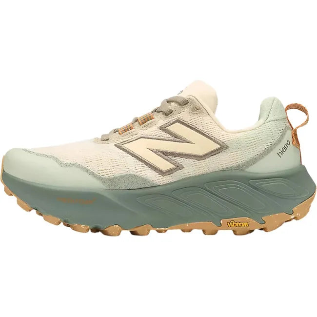 Medial of New Balance Women's Fresh Foam X Hierro V9 Trail Running Shoe in juniper green