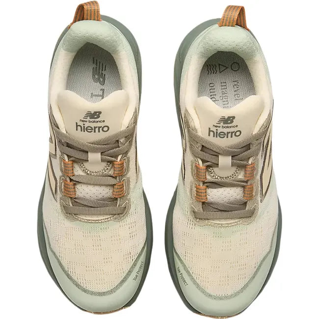 TOp down of New Balance Women's Fresh Foam X Hierro V9 Trail Running Shoes in juniper green