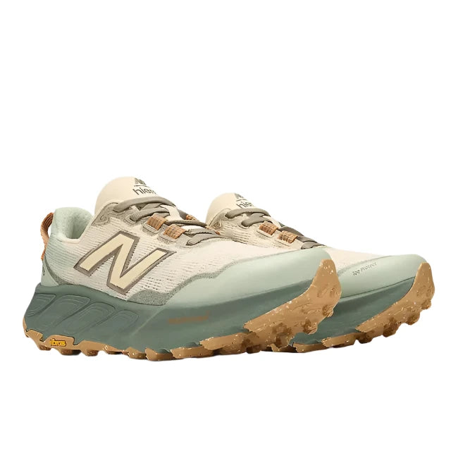 Pair of New Balance Women's Fresh Foam X Hierro V9 Trail Running Shoes in juniper green