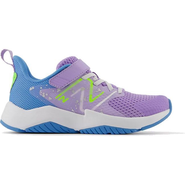 New Balance Kids&#39; Rave Run V2 Running Shoe LILAC GLO/SKY BLUE/PIXEL GREEN YTRAVHG2