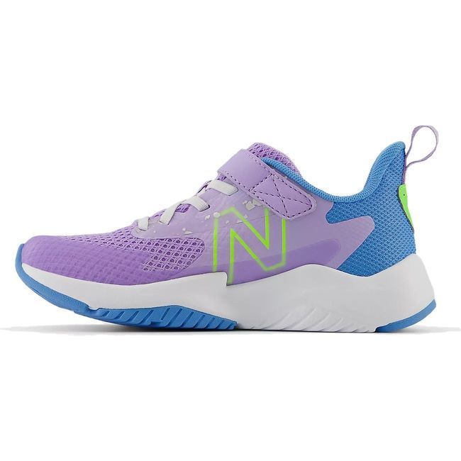 New Balance Kids&#39; Rave Run V2 Running Shoe LILAC GLO/SKY BLUE/PIXEL GREEN YTRAVHG2