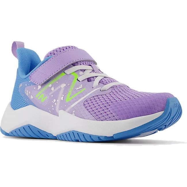 New Balance Kids&#39; Rave Run V2 Running Shoe LILAC GLO/SKY BLUE/PIXEL GREEN YTRAVHG2