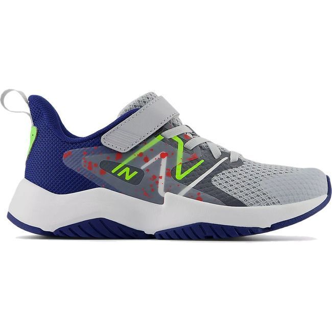 New Balance Kids' Rave Run V2 Running Shoe GRANITE/INKWELL/PIXEL GREEN YTRAVKG2